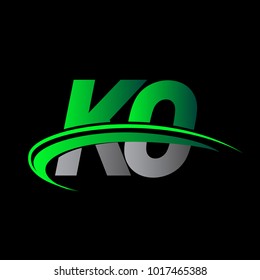 initial letter QG logotype company name colored green and black swoosh design. vector logo for business and company identity.