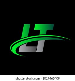 initial letter QG logotype company name colored green and black swoosh design. vector logo for business and company identity.