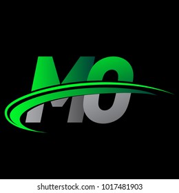 initial letter QG logotype company name colored green and black swoosh design. vector logo for business and company identity.