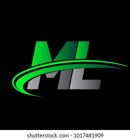 initial letter QG logotype company name colored green and black swoosh design. vector logo for business and company identity.