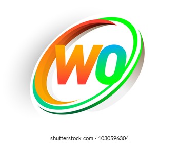 initial letter QG logotype company name colored orange and green circle and swoosh design, modern logo concept. vector logo for business and company identity.