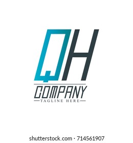 Initial Letter Qh Design Logo Template