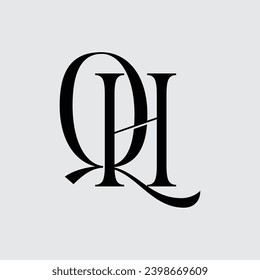 Initial letter QH logo design creative modern symbol icon monogram