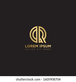 Initial Letter QI linked uppercase overlap modern gold logo vector design template. Suitable for business, consulting group company.