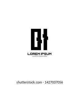 Initial letter QI minimalist art logo vector