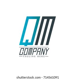 Initial Letter QM Design Logo Template