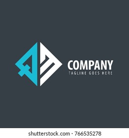 Initial Letter QM Design Logo