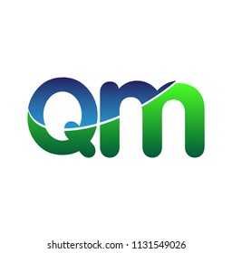 Initial Letter QM Logo Lowercase, colorful logotype Modern and Simple Logo Design.
