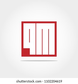 Initial Letter QM Logo Template Vector Design