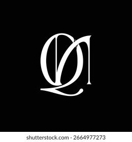 QN-Logo-Design mit Anfangsbuchstaben 