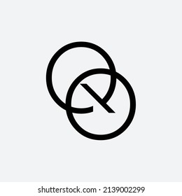 Initial letter QO logo design