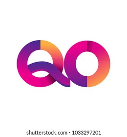 Initial Letter Qo Logo Lowercase Magenta Stock Vector (Royalty Free ...