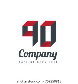 Initial Letter QO Logo With Ribbon Style