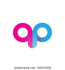 Initial Letter Qp Linked Round Lowercase Stock Vector (Royalty Free ...