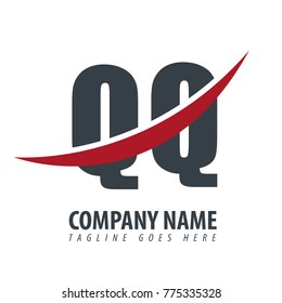 Initial Letter QQ Overlapping Logo