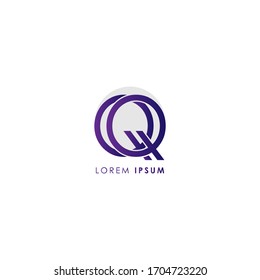 Letra inicial qq mayúscula elementos modernos de diseño de logotipo con círculo gris aislado en fondo blanco. Apropiado para negocios, empresa de grupo de consultoría.