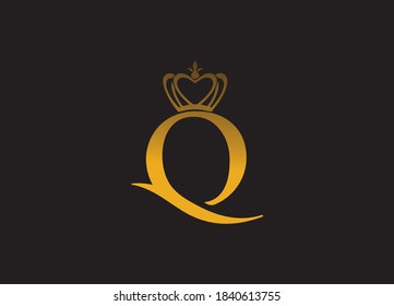 Initial Letter Q/Queen Logo or Icon Design Vector Image