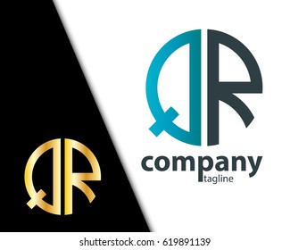 Initial Letter QR With Linked Circle Logo