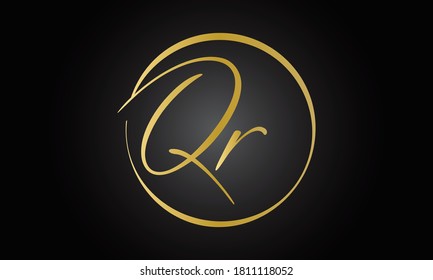 Initial letter QR logo design with modern business typography vector template. Creative isolated QR letter logo design