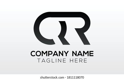 Letra inicial diseño del logotipo QR con plantilla moderna de vector de tipografía empresarial. Diseño de logotipo de letras QR aisladas y creativas
