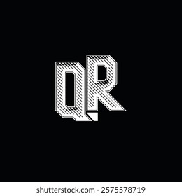 Initial letter QR logo design 