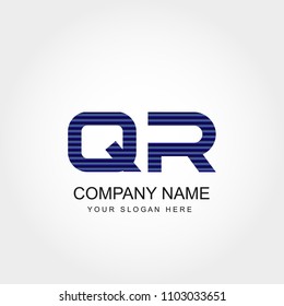 Initial Letter QR Logo Template Vector Design