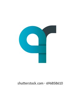 Initial Letter QR Rounded Lowercase Logo