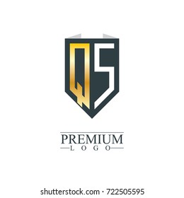 Initial Letter QS Company Design Logo Template