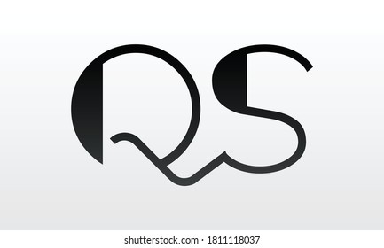 Letra inicial diseño del logotipo QS con plantilla moderna de vector de tipografía empresarial. Diseño de logotipo de carta QS aislado creativo