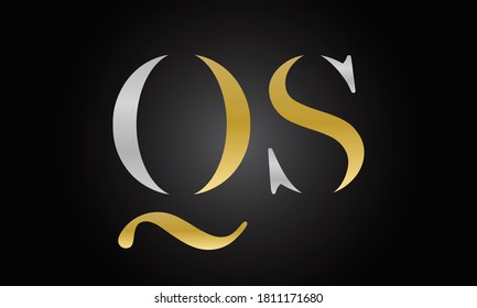 Initial letter QS logo design with modern business typography vector template. Creative isolated QS letter logo design