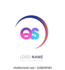 initial letter QS logotype company name, coloreful and swoosh design. vector logo for business and company identity.