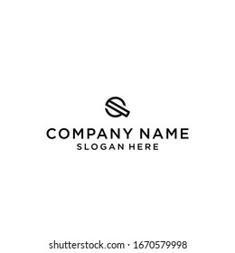 initial letter qs or sq logo design vector illustration template