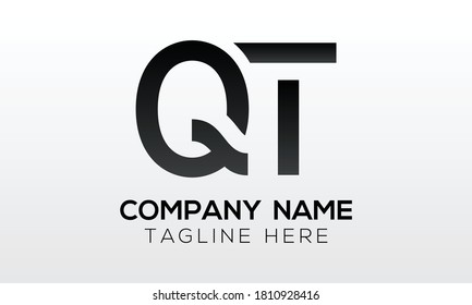 Initial letter QT logo design with modern business typography vector template. Creative isolated QT letter logo design