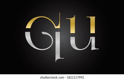 Initial letter QU logo design with modern business typography vector template. Creative isolated QU letter logo design