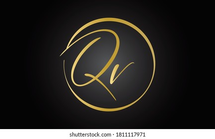 Initial letter QV logo design with modern business typography vector template. Creative isolated QV letter logo design