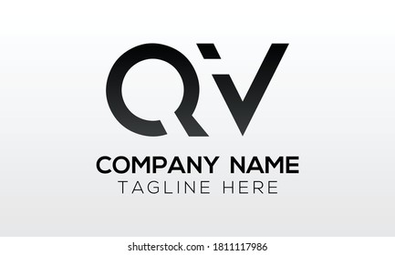 Initial letter QV logo design with modern business typography vector template. Creative isolated QV letter logo design