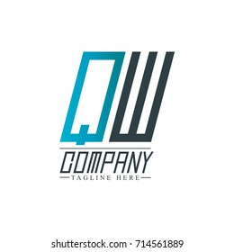 Initial Letter QW Design Logo Template