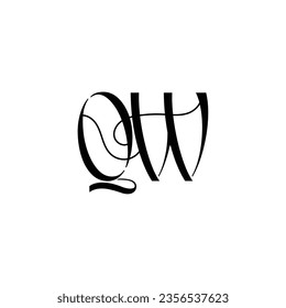 Initial letter QW logo design creative modern symbol icon monogram