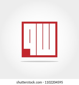 Initial Letter QW Logo Template Vector Design