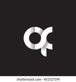 initial letter qx modern linked circle round lowercase logo white black background
