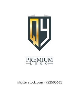 Initial Letter QY Company Design Logo Template