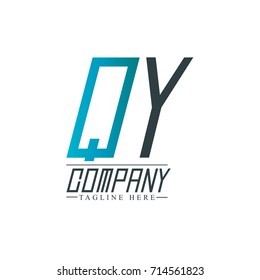 Initial Letter QY Design Logo Template