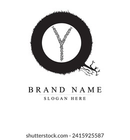 Initial letter QY gaming esports style logo template, Elegant	
