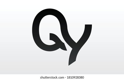 Initial letter QY logo design with modern business typography vector template. Creative isolated QY letter logo design