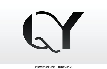 Initial letter QY logo design with modern business typography vector template. Creative isolated QY letter logo design