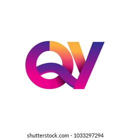Initial Letter QY Logo Lowercase, magenta and orange, Modern and Simple Logo Design.