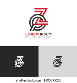 Initial Letter QZ linked uppercase overlap modern logo design template. Suitable for business, consulting group company