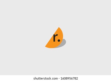 Initial Letter R with Abstract Design Logo Template. Vector Illustration