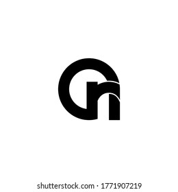 initial letter a and r, ar, ra logo, lowercase monogram line art style design template