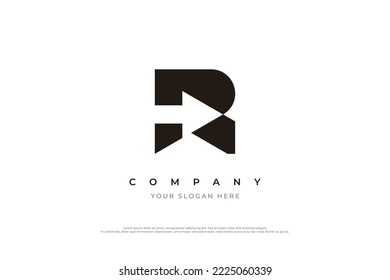 Initial Letter R Arrow Logo Design Vector Template